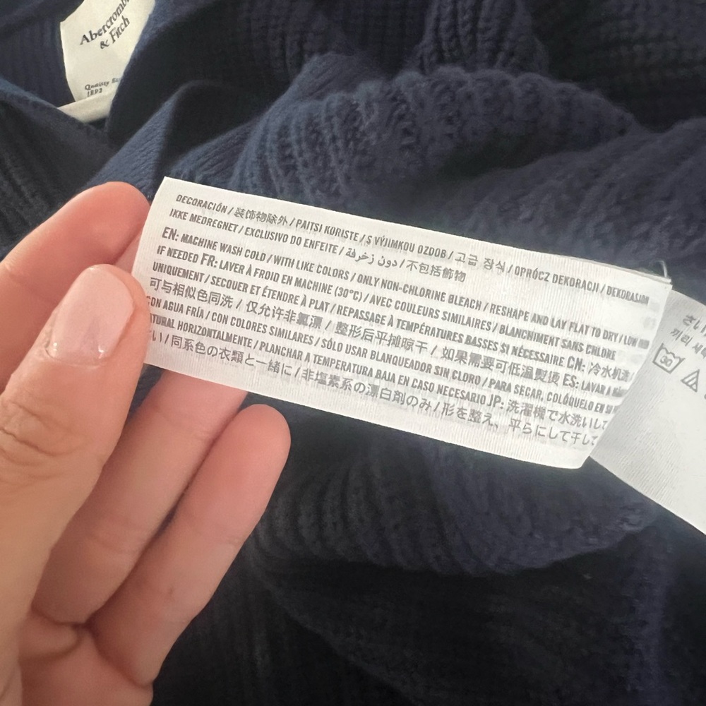 NWOT A&F Ribbed Polo Sweater - Picture 5 of 8